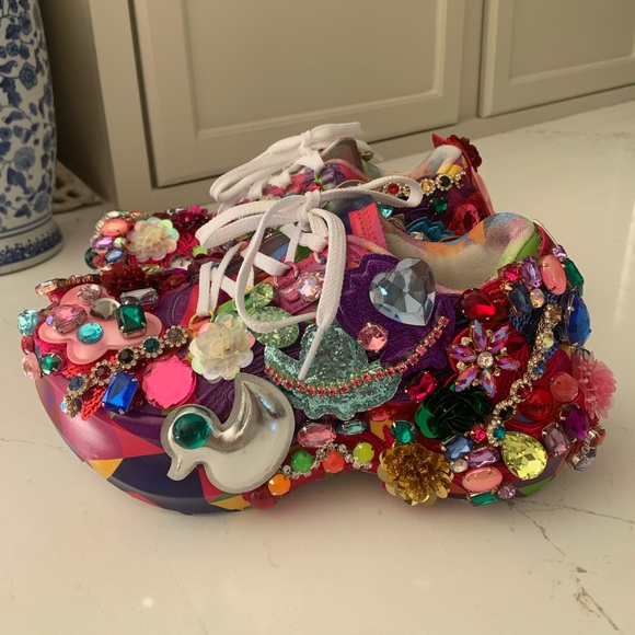 Comme Des Garçons x Salomon glass crystal embellished sneakers Size 6.5 US Women - Picture 2 of 16